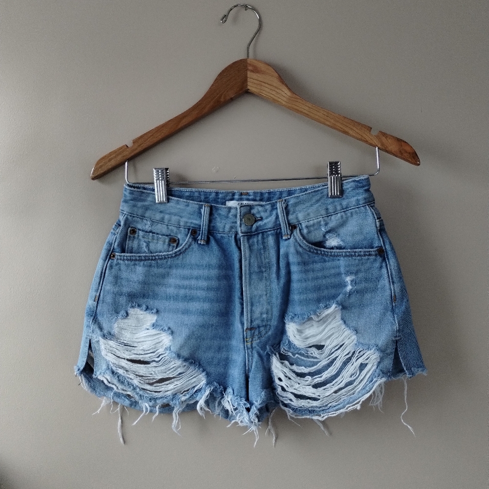 GRLFRND Cindy High Rise Short Night Fever Light Blue  26